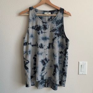 Lucky Brand Indigo Tie Dye Tank Top